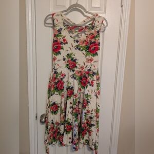 Effie's Heart Floral Sleeveless Dress NWOT Med